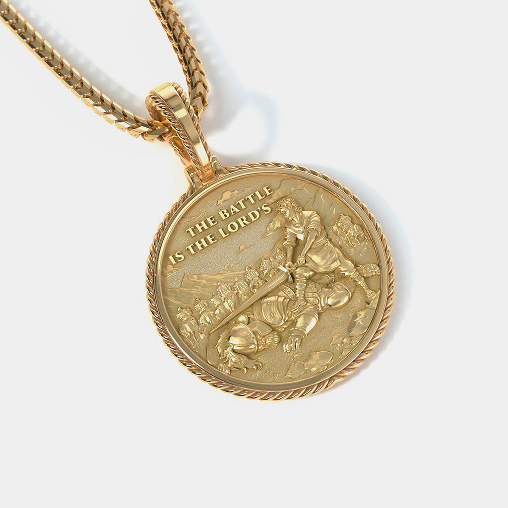 TRIUMPH, Gold David & Goliath Pendant