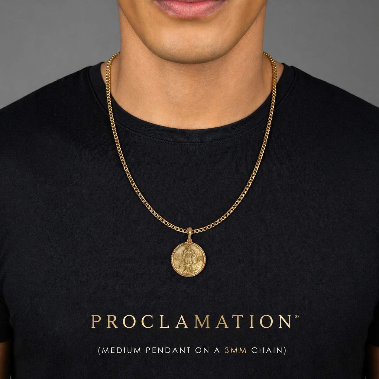 TRIUMPH, Gold David & Goliath Pendant