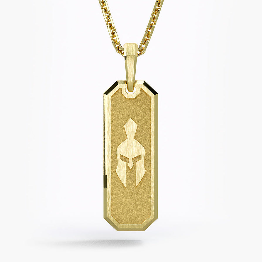 Spartan, Gold Tag Pendant