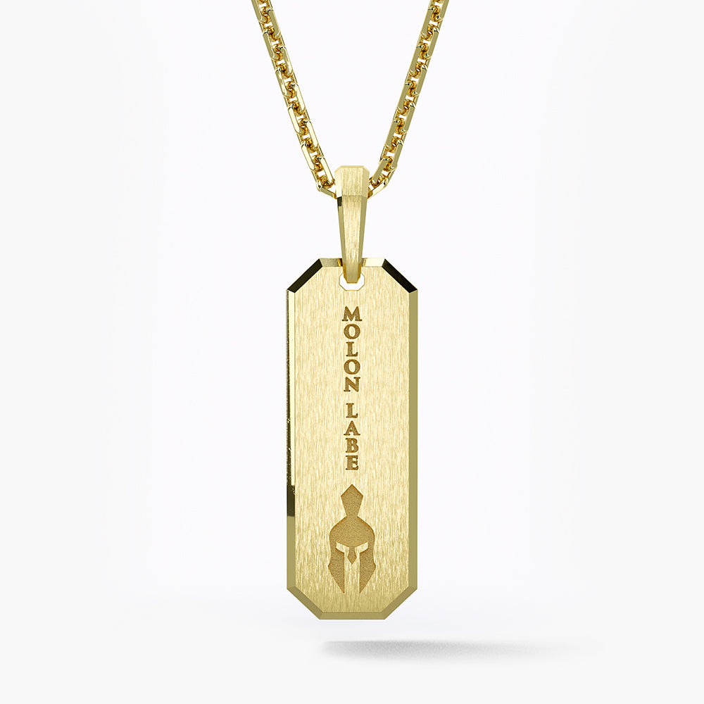 Spartan, Gold Tag Pendant