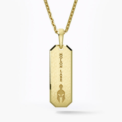 Spartan, Gold Tag Pendant