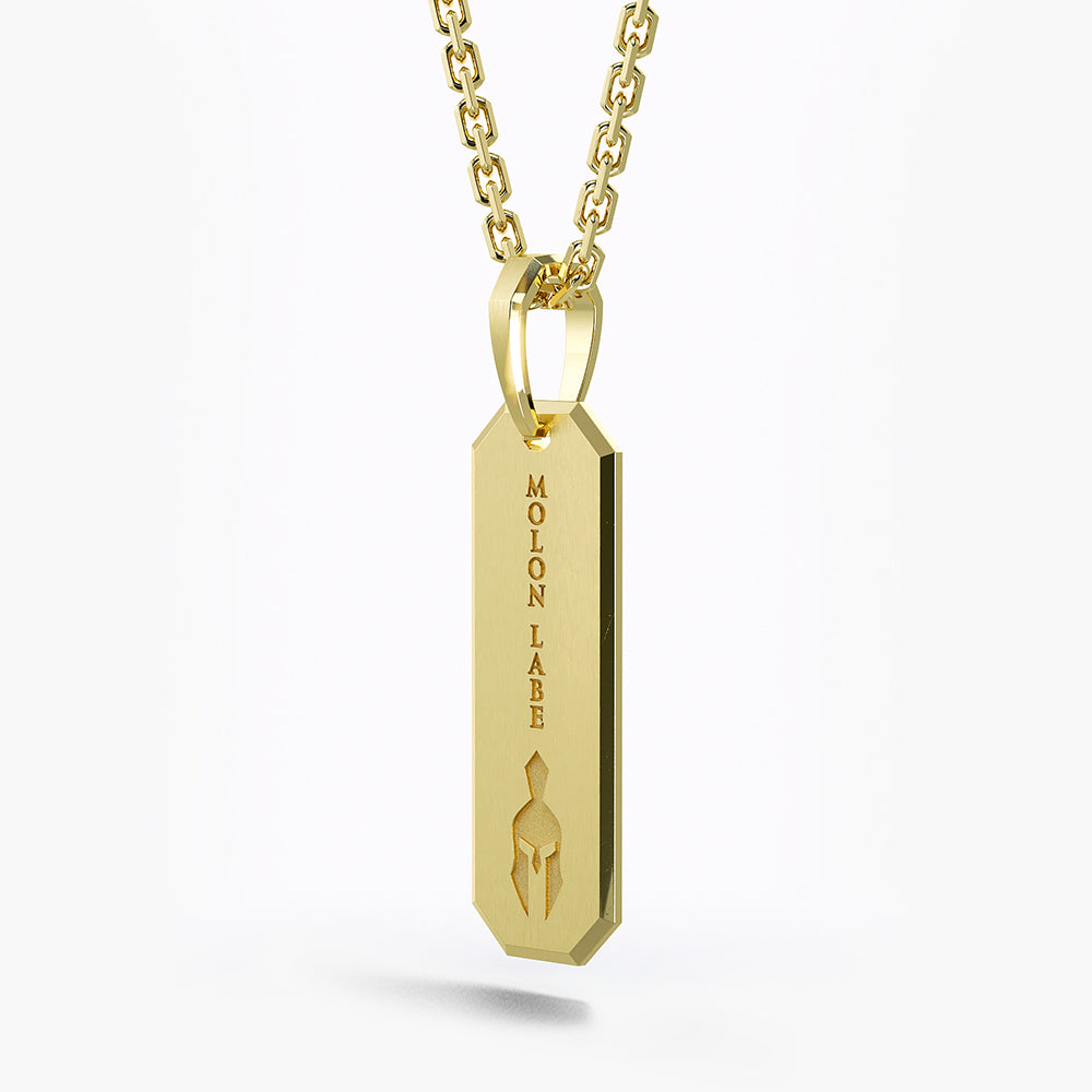 Spartan, Gold Tag Pendant
