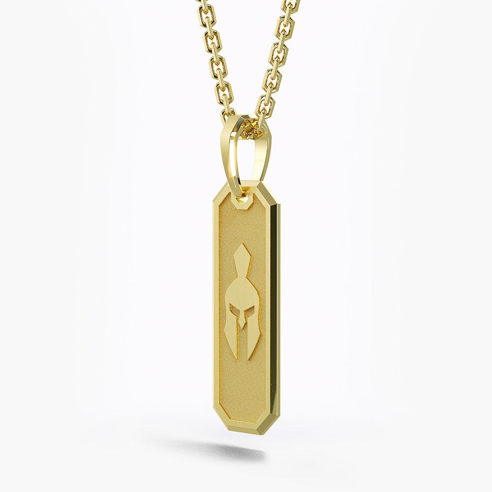 Spartan, Gold Tag Pendant